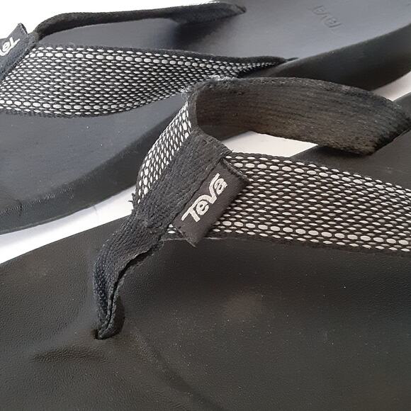 Teva Voya Azure Flip Flops Black Toe Post Sandals Womens Thong Water Shoes - Picture 4 of 7